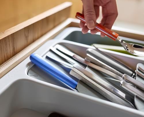 Joseph Joseph DrawerStore Expanding Tiered Flatware Cutlery, Utensil, and Gadget Tray, Expandable In-Drawer Kitchen Space-Saving Organizer, Recycled Plastic - Image 6