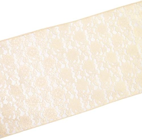 Zen Creative Designs 10 Pack Floral Lace Table Runner Sheer Lace Event Party Wedding Table Decor (12" by 72", Champagne) - Image 2