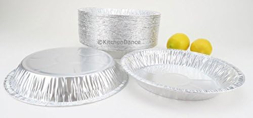 KitchenDance Disposable Aluminum Pie Pan - 9 Inches Round Shaped Reusable Aluminum Foil Heavy Duty Baking Pans - Aluminum Pie Pan Perfect for Baking, Cooking, and Preparing Food - 940, Pack of 250 - Image 7