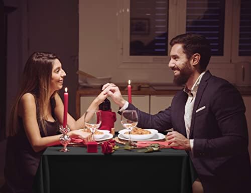 8 Pack Black Tablecloth for Square Table 52 x 52 Inch - Image 6