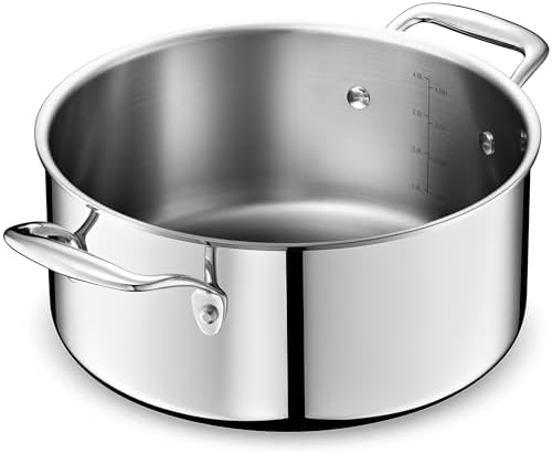 LEGEND COOKWARE 5-Ply Stainless Steel 5-Quart Dutch Oven with Lid - Induction Compatible, Oven Safe 800°F - Non-Toxic, No Coatings - Even Heating, Won't Warp - Built to Last Generations - Image 7