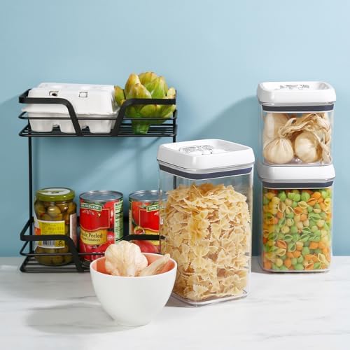 Felli Flip Tite Acrylic Food Storage Container with Lid 6” XL Air Tight Ring Seal Flip Lock, Plastic Kitchen Baking Canister for 5 lb Flour Sugar Rice Protein Powder Pantry Organizer (Nest-L) - Image 7