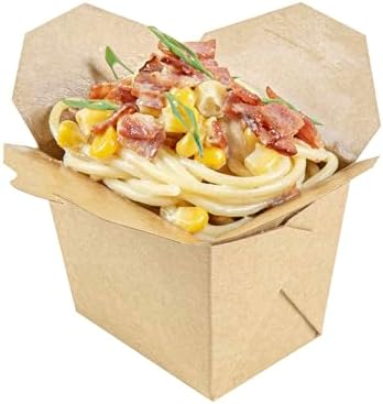 Restaurantware Bio Tek 8 Ounce Chinese Take Out Boxes 25 Greaseproof Food To Go Boxes - Tab-Lock Microwavable Kraft Paper Take Home Boxes Disposable For Restaurants Catering And Parties - Image 6