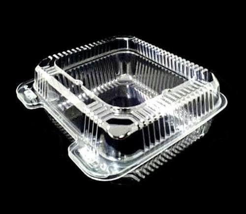 Durable Packaging 8" x 8" x 3.5" Clear Hinged Plastic Food Bakery Take-Out Container (pack of 125) - Image 3
