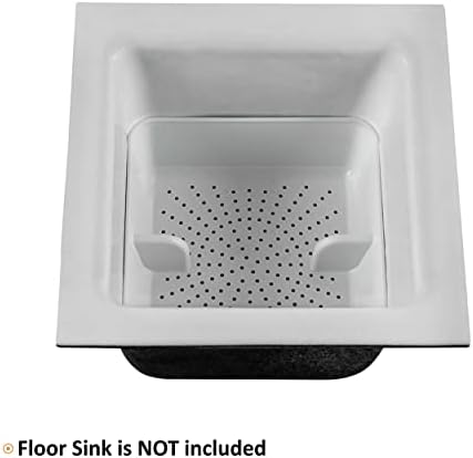 GSW ABS Plastic Floor Sink Drain Strainer Drop-in Basket 8-1/2”W x 8-1/2”L x 2-1/4”H - Perfect for Restaurant, Bar, Buffet (2" H ABS) - Image 6