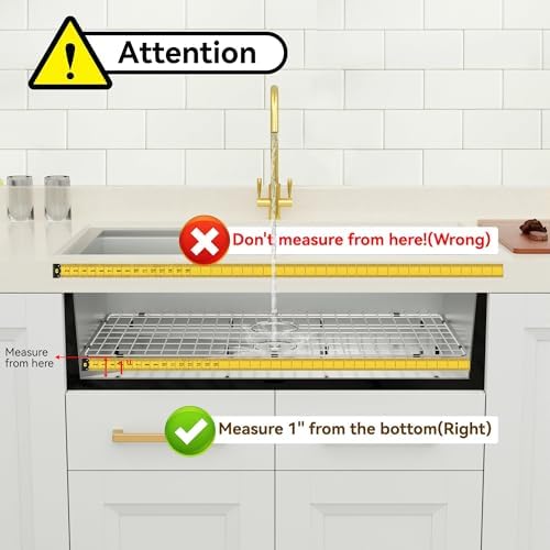 Kitchen Sink Grid and Sink Protectors,26-1/16"x14-1/16" Stainless Steel - Image 6