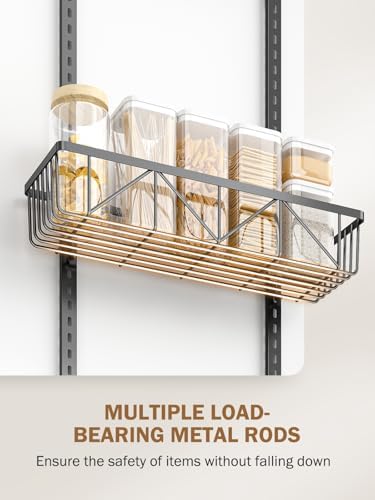 Delamu Adjustable Over the Door Pantry Organizer, 9-Tier Metal Pantry Organization and Storage for Kitchen, Hanging Spice Rack Seasoning Shelves, Cabinet Door Organizer for Easy Install, 16" Black - Image 6