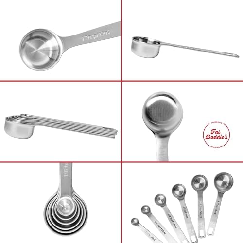 Fat Daddio's MS-06 Stainless Steel Measuring Spoons Set, 6 spoons, Kitchen Gadgets for Baking & Cooking - Image 7