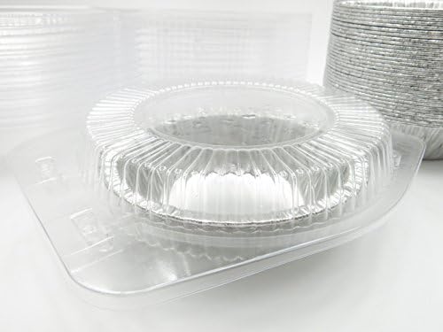 5" Disposable Pot Pie/Pie Pans/Individual Dessert Pans With Clear Clamshell containers- Quantity Pack Options (100) - Image 7