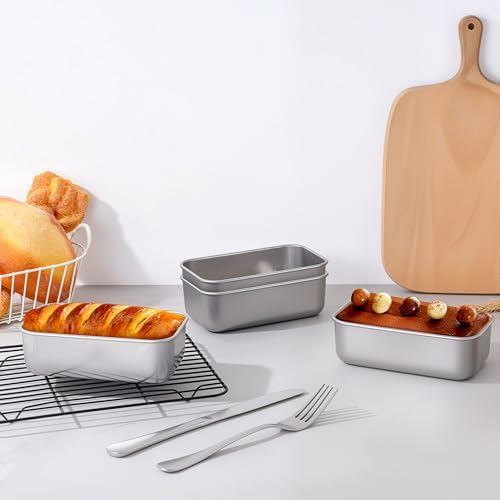 LIANYU Stainless Steel 6.3 x 3.5 In Mini Loaf Pan for Baking Bread, 24 PCS | Small Bread Loaf Pan Mold for Homemade Meatloaf, Metal Tin Loaf Pan Perfect for Banana Sourdough, Dishwasher Safe - Image 7