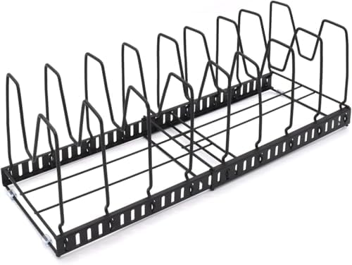 joeji's Kitchen Pot lid storage, kitchen storage rack with 9 slots, pan storage, lid storage, pan organiser, pot holder, kitchen storage by joeji%27s+Kitchen