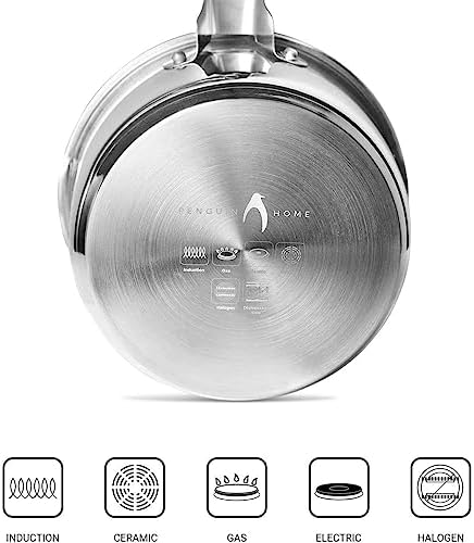 Penguin Home Professional Induction-Safe Saucepan with Lid, Stainless Steel, 20 cm, 2.5 L - Image 5