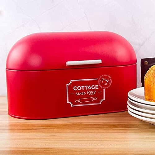 Metal Bread Box Bread Storage Box Bread Storage Container Farmhouse Bread Box for Kitchen Countertop, Vintage Bread Bin with Lid - Image 7
