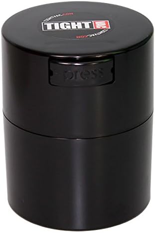 Tightvac Nested Set of 4 Vacuum Sealed Dry Goods Storage Containers, 4 Sizes: 24-Ounce, 12-Ounce, 6-Ounce, 3-Ounce, Solid Black Body/Black Cap - Image 5