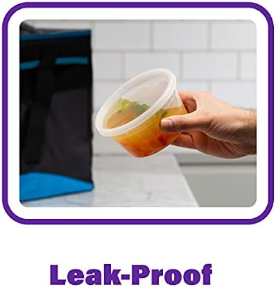 Pantry Value [Case of 240 12 oz. Plastic Food Storage Deli Containers with Lids - Perfect for Storing Soups, Sauces, and Snacks - Image 5