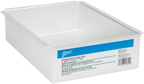 Ateco Aluminum Cake Pan, Rectangle, 8- by 12- by 3-Inches,Silver by Ateco