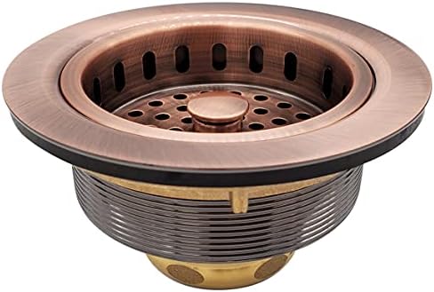 Westbrass A214-11 3-1/2" Post Style Large Kitchen Sink Basket Strainer, Antique Copper - Image 7
