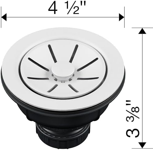 BLANCO Essential Kitchen Sink Basket Strainer - 3.5" Sink Drain Strainer with Turn-to-Close Design, Color-Coordinated for BLANCO SILGRANIT Sinks, White - Image 3