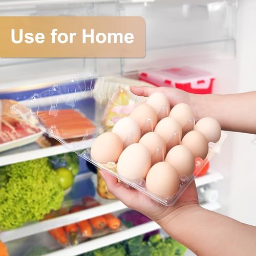 120 Pack Bulk Egg Cartons, Clear Plastic Chicken Egg Holders, Egg Tray Carton Holder for Home & Kitchen, Farm & Market Use, An Eco-Friendly Egg Storage Solution, 12 Grids - Image 6