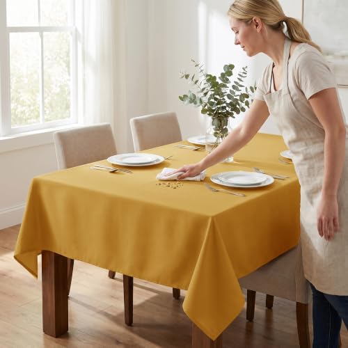 Fitable 6 Pack Rectangle Tablecloths, 70 x 108 Inch, Gold - Image 6