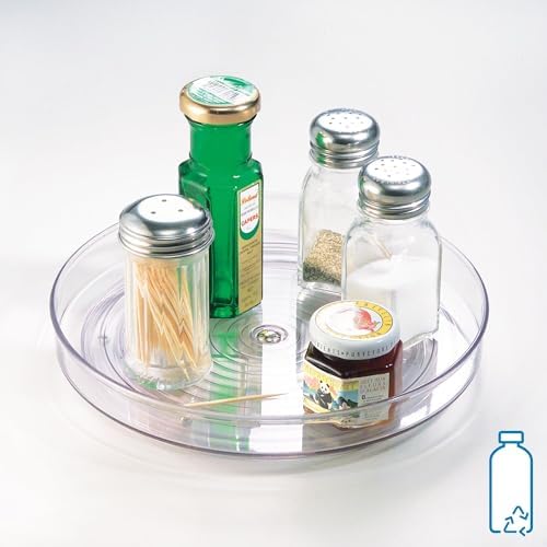 iDesign 14" & 9" Recycled Plastic Lazy Susan Turntable Organizers for Refrigerator, Pantry, Bathroom, General Storage - Image 7