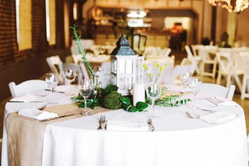 1 Pack White Round Tablecloths, Diameter of 90 inch - Image 7