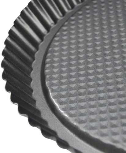 DE BUYER Round Fluted Fruit Tart Mould, Steel Silver, 29.21 x 27 x 0.41 cm - Image 3