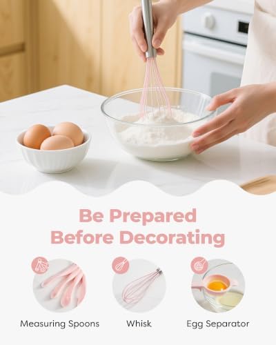 Kootek 158 Aluminum Cake Decorating Kit, Baking Tools for Beginners & Pros | Complete Kit, Smooth Rotating,Cake Stand Turntable for Decorating & Display, 64 Icing Tips, 50+2 Piping Bags, Pattern Chart - Image 6