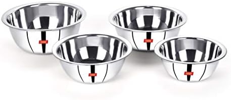 Sumeet Stainless Steel Mirror Finish Store and Serve Mixing Bowl 4Pc Set (850Ml, 1.2Ltr, 1.5Ltr, 2Ltr) - Image 6