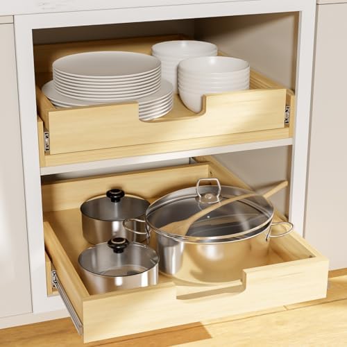 Pullout Cabinet Organizer, 11''W×21''D×3''H Slide Out Shelves for Kitchen Cabinets, Pull out Drawers for Kitchen Cabinets, Pantry, Bathroom, & Storage Organization - Image 6