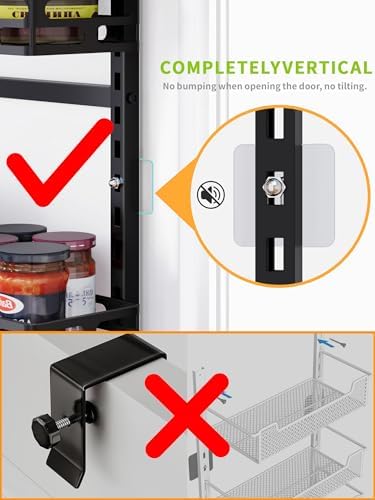 6-Tier Over Door Pantry Organizer, 60.4" H Heavy Duty Metal Hanging Storage Rack for Laundry Bathroom, Black - Image 6