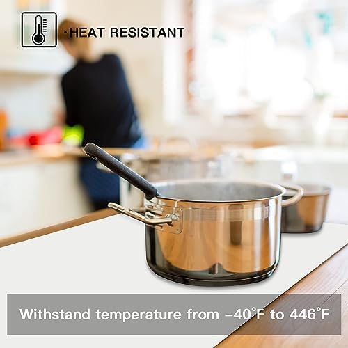 Silicone Mats for Kitchen Counter, 47.3"x23.6"x0.08" Largest Heat Resistant Mat Kitchen Island Waterproof 2MM Thick Countertop Protector Mat Nons-slip Extra Large Counter Mat (Semitransparent) - Image 6
