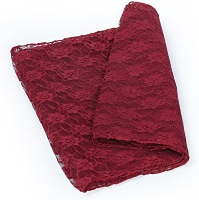 MDS Pack of 20 Wedding 12 x 108 inches Lace Table Runner for Wedding, Decorations for Birthday Parties, Banquets, Graduations, Engagements, and Runners fit Rectangle, Round Table- Maroon - Image 6