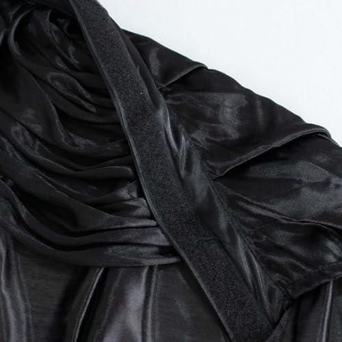 Efavormart Black Satin Double Drape Table Skirt for Kitchen Dining Catering Wedding Birthday Party Decorations Events 21ft - Image 7