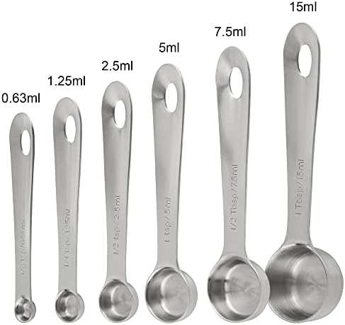 Measuring Cups and Spoons Set, 18/8 Stainless Steel Measuring Cups and Spoons, Metric & US Metal 7 Kitchen Measure Cups & 6 Measuring Spoons, Baking Measuring Tools Set 13 - Image 7