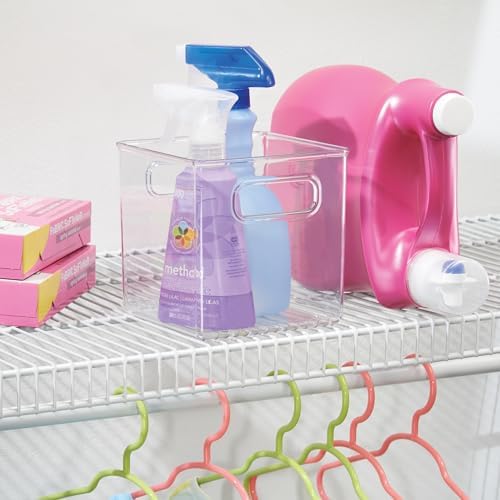 iDesign Plastic Pantry Storage Organizer Bin, 6" x 6" x 6" | Easy Grip Handles, Kitchen Storage, Freezer and Fridge Organizer, Clear - Image 6