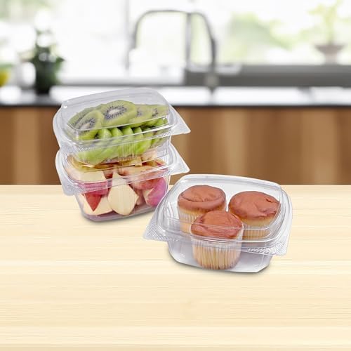 8oz Tall Dome RPET Clear Hinged Lid Deli Container- 200Pcs - Image 6