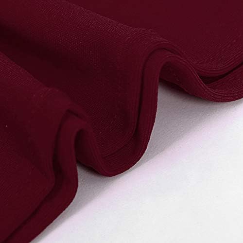 Peomeise 100pcs Burgundy Spandex Chair Sashes with Buckle Slider for Wedding, Party Decoration - Image 7