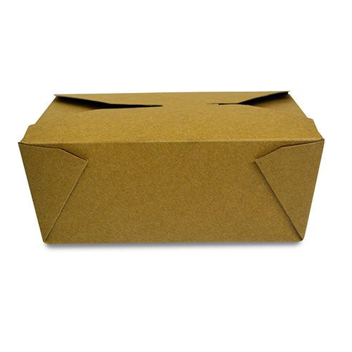 AmerCare Royal #8 Kraft Folded Takeout Box, 6 Inch x 4-3/4 Inch x 2.5 Inch, Package of 300 - Image 5
