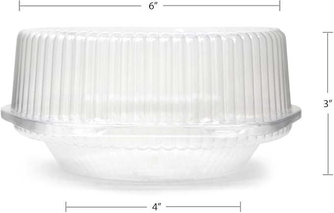 6" Clear Hinged Plastic Pie Container - 350 per case - Image 4
