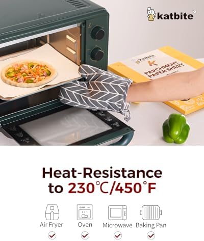 Katbite 200 Pcs Parchment Paper Baking Sheets, 12x16 Inch, Heavy Duty | Ideal for baking cookies, cooking, frying, air fryers, grilling racks and oven use - Image 6