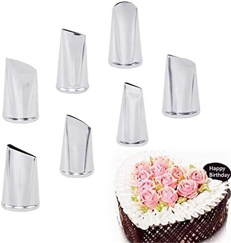 Cake Decorating Tool Kit, 7pcs Stainless Steel Icing Piping Nozzle Tips, 3pcs Cake Flower Nail and 1 Flower Lifters for Cake Fondant Cupcake - Image 7