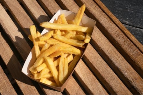 ABENA Gastro Kraft Paper Food Trays, 15.2x8.2x4.3cm, Pack of 90 Brown Paperboard Disposable Bowls for Hot Food, Suitable to be Used as Hot Dog Tray, Chips Tray & Nacho Trays - Image 3