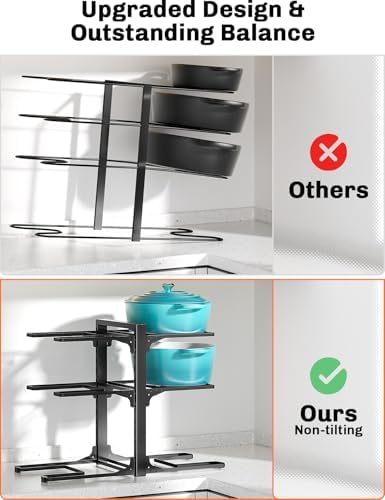 MUDEELA 6-Tier Heavy Duty Pots and Pans Organizer under Cabinet, 13.78" H - Image 6