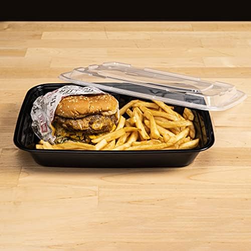 TIYA Food Containers - 16 oz Bulk 150 Pack with Lids - Rectangular Plastic To-Go Containers - Reusable, Microwavable, Dishwasher Safe - Leak-Proof for Meal Prep - BPA-Free - Image 7