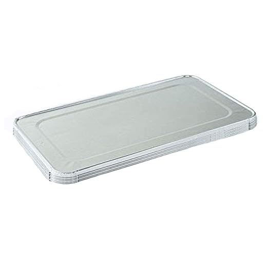 Tiger Chef Full Size Steam Table Aluminum Foil Lids for Pans 21.25 x 13.25 x .38 inches 5-Pack by TigerChef