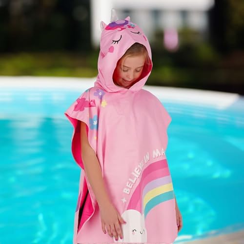 Legami Beach Towel for Children, Poncho Towel, Microfiber, Bathrobe, Compact, Lightweight, Quick-Drying, Ultra-Absorbent, with Hood, One Size - Image 7