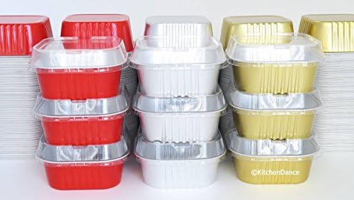 KitchenDance Disposable Foil Cake and Dessert Cup Set with Lid - 4.5 x 4.5" Square Cake Baking Pan for Hotels, Restaurants, Heavy Duty Aluminum Pan for Baking and Preparing Food #A-24P (1000, Silver) - Image 7