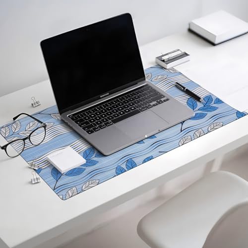 FIFTY FEET Blue Leaves Shelf Liner for Kitchen Cabinets, 12 x 120 Inch x 7 Roll Non Adhesive Non Slip Drawer Liner, Washable Cabinet Liner for Shelves & Drawers - Image 6