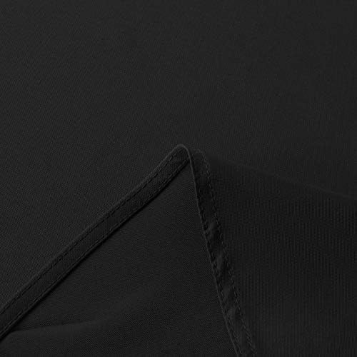 sancua Round Tablecloth 48 Inch Fits 20-36 Inch Tables, Black - Image 6
